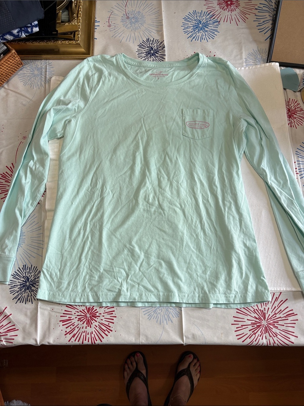 LADIES LONG SLEEVE CLASSIC VINEYARD VINES T SHIRT
